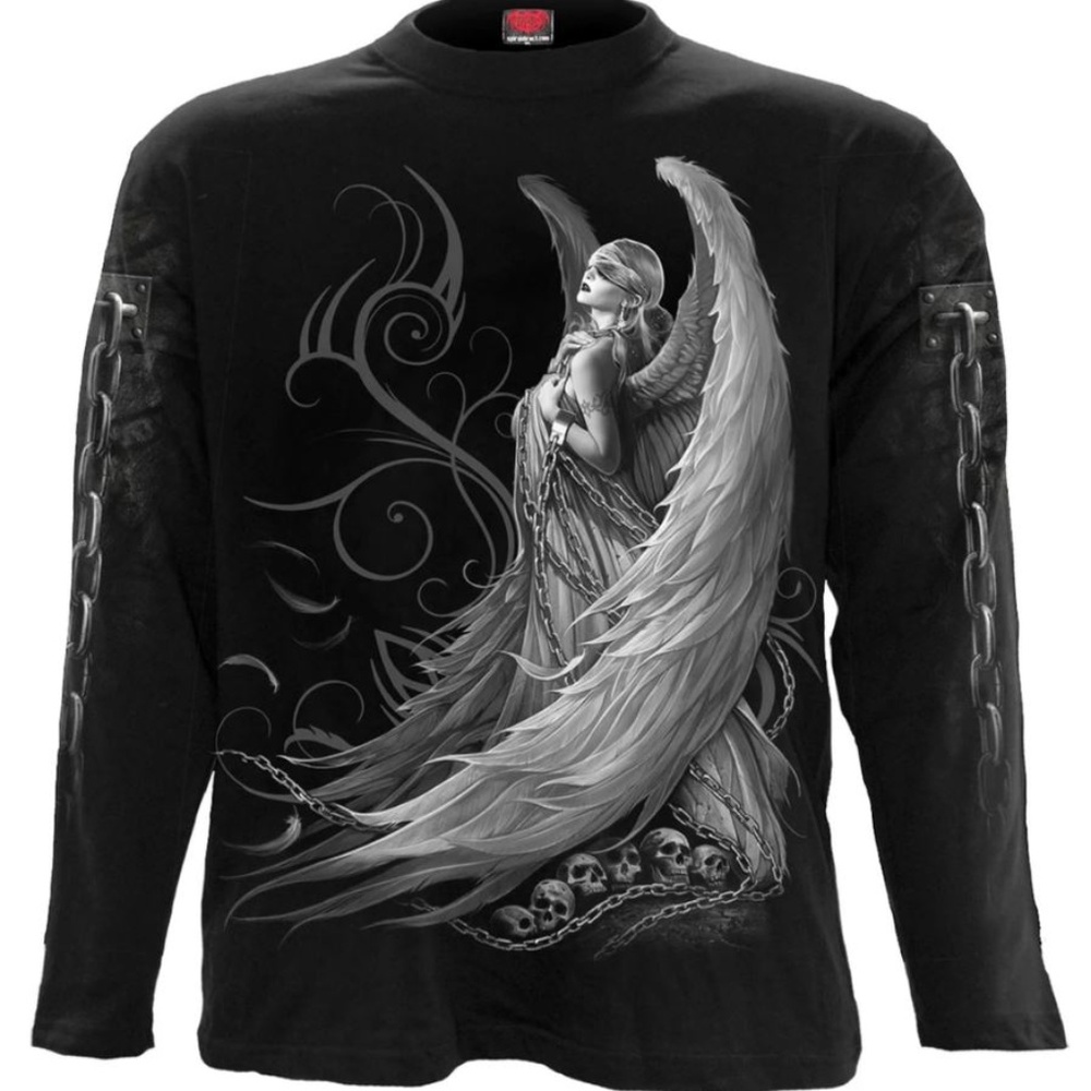 captive spirit gothic mens long sleeve shirt new